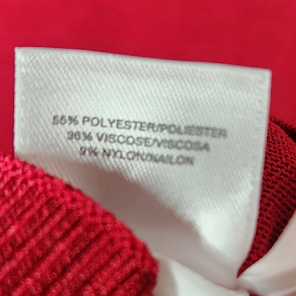 NWT Kasper Red Holiday Knit Open Front Cardigan Size Large - Picture 6 of 6